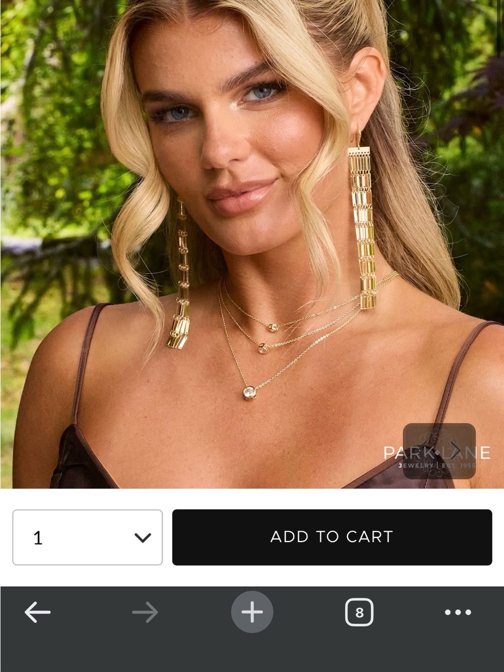 Park Lane Gold Glam Drop Earrings
